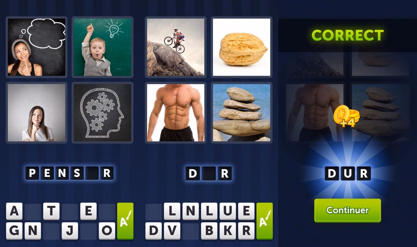 Comment trouver une réponse à 4 images 1 mot ?