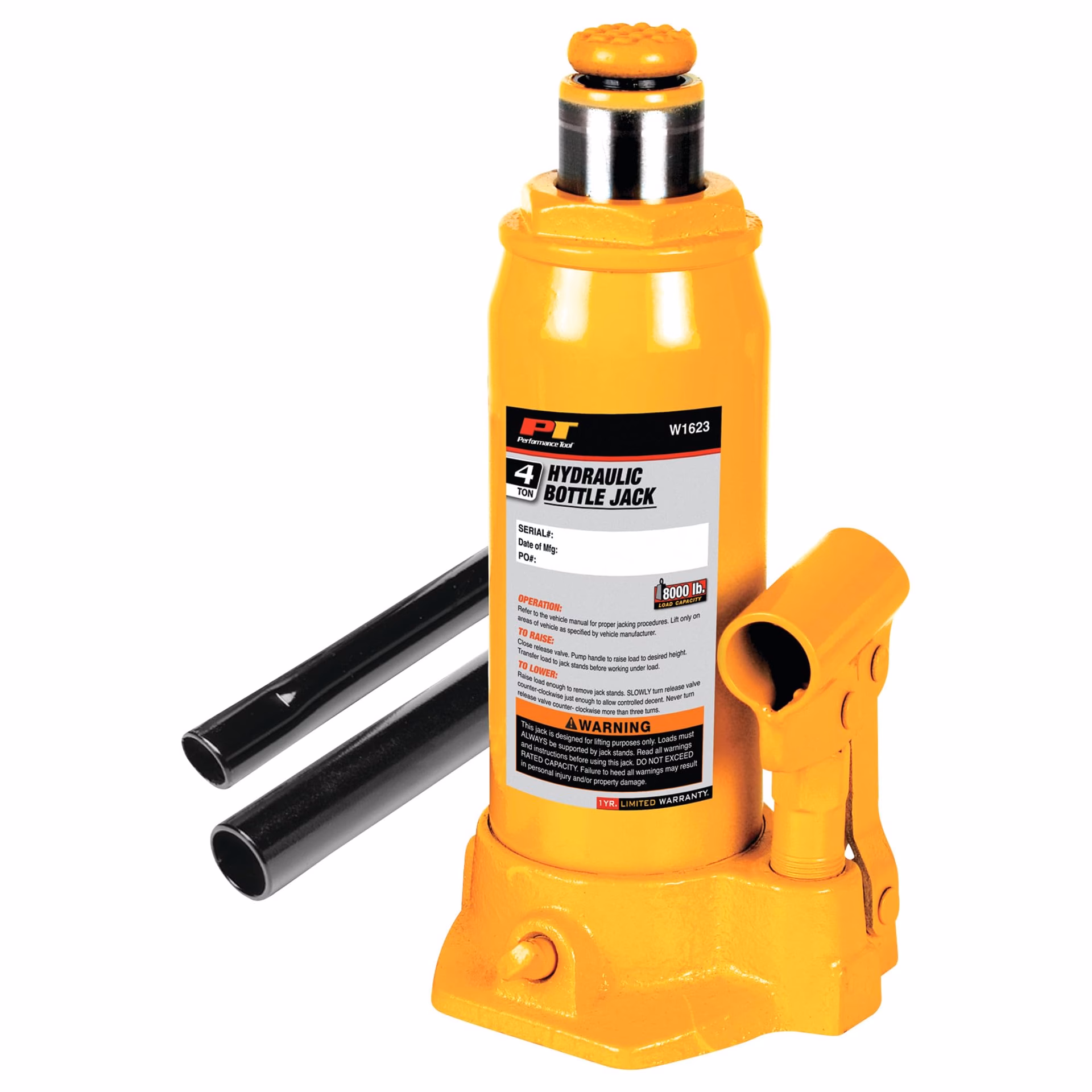 How much weight can a Halfords bottle jack lift?