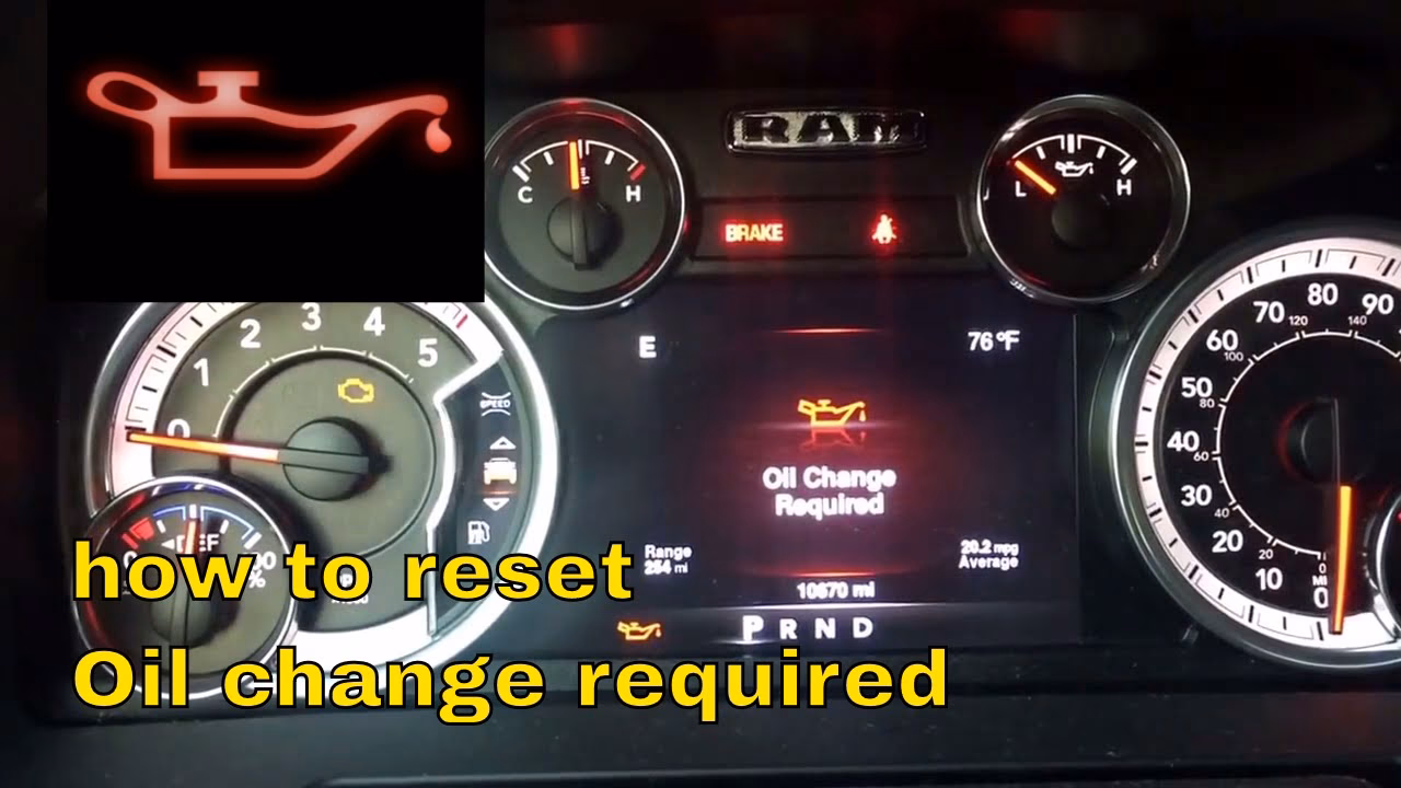 How do I Reset my oil change indicator?