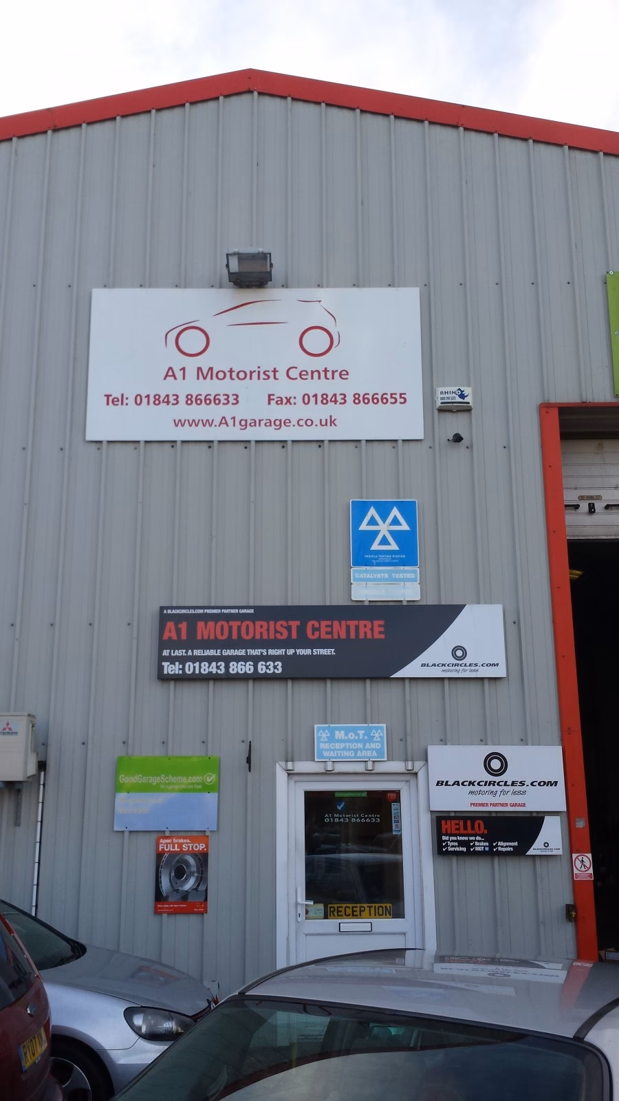 How many characters does A1 motorist centre have?