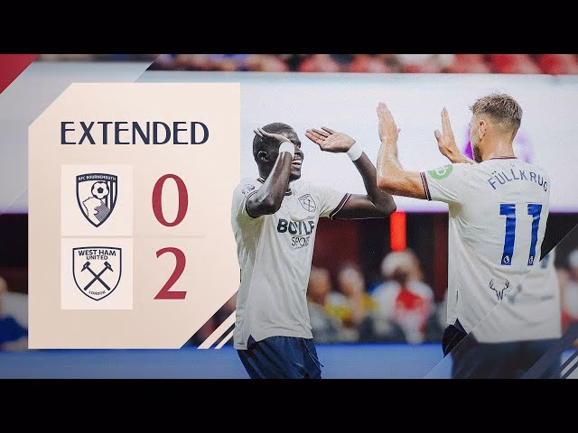 When is West Ham United vs AFC Bournemouth?