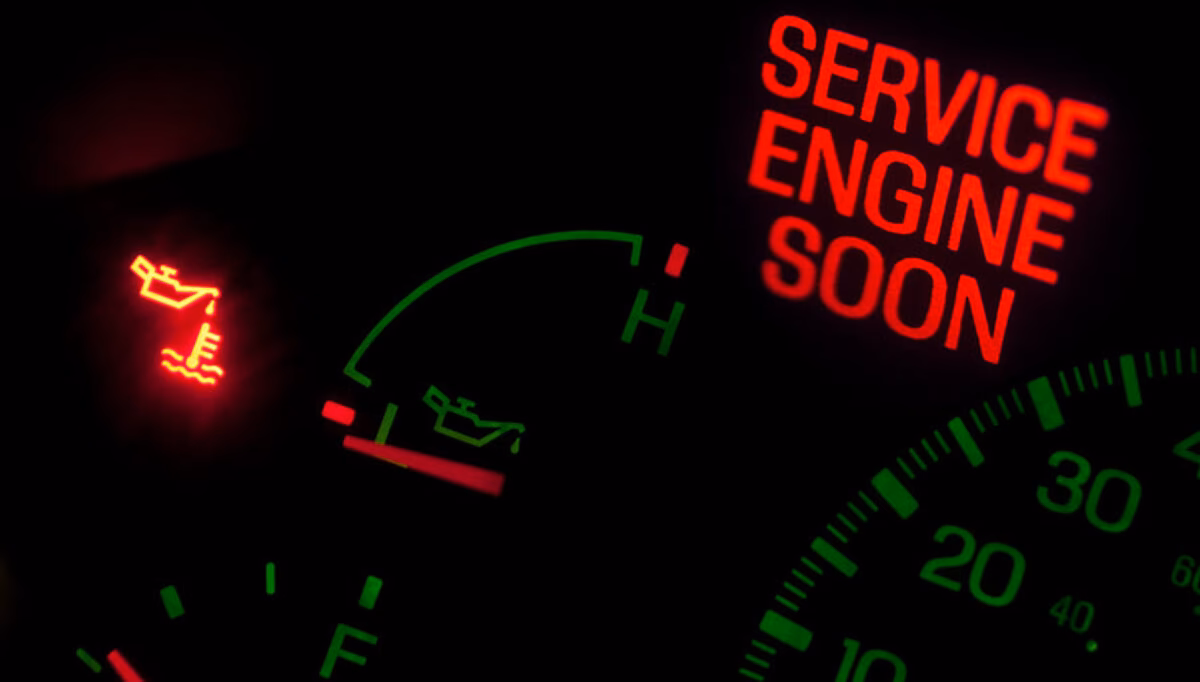 Is it safe to continue driving with a service engine soon light?