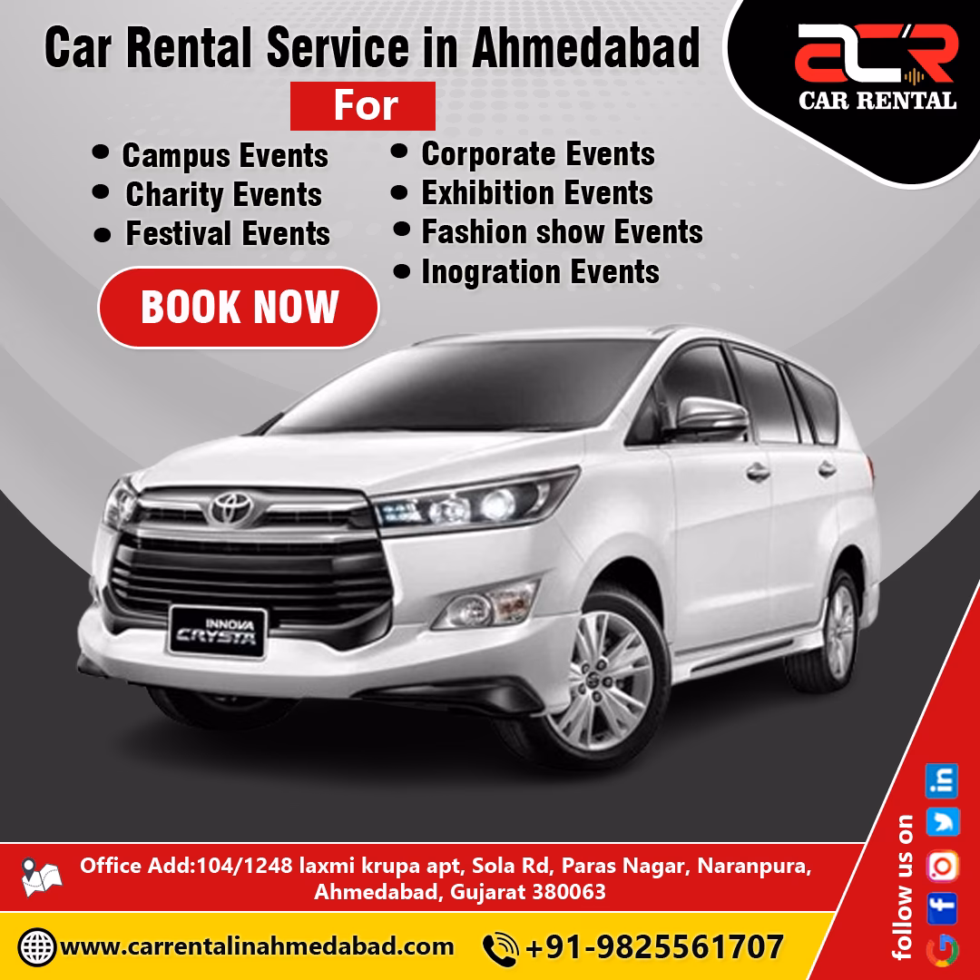 Which is the best car rental service provider in Ahmedabad?