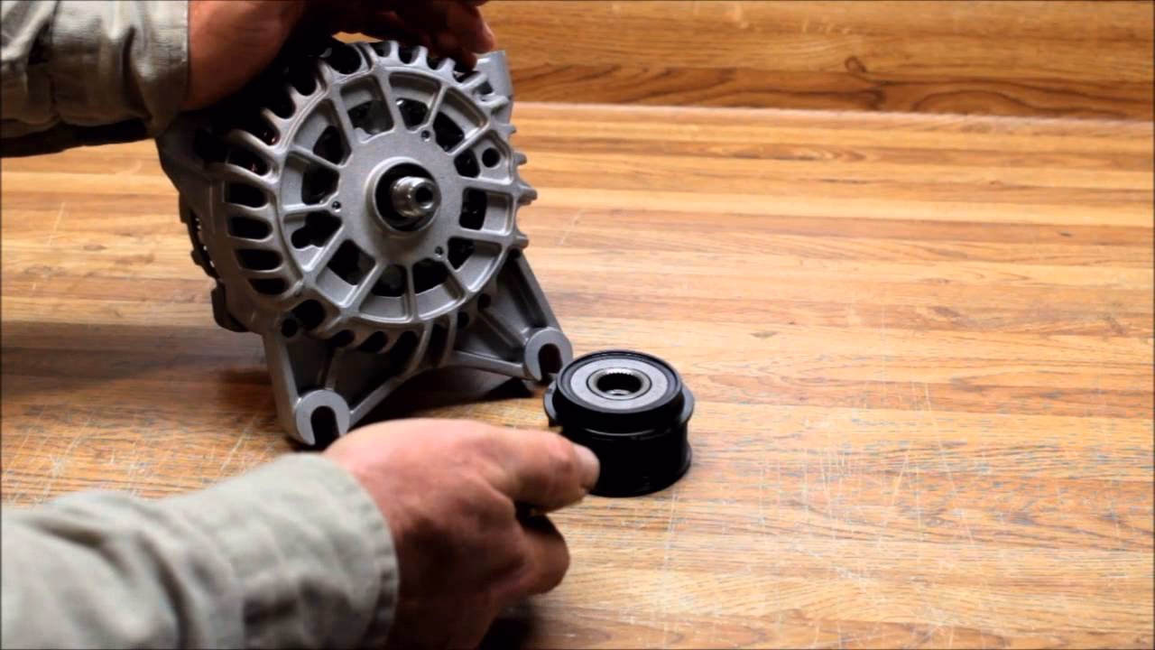 How do you remove a clutch pulley from an alternator?