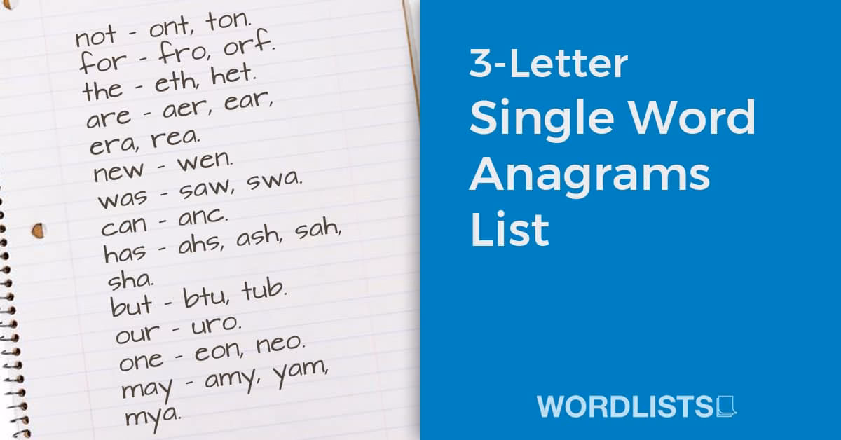 How does anagram maker work?