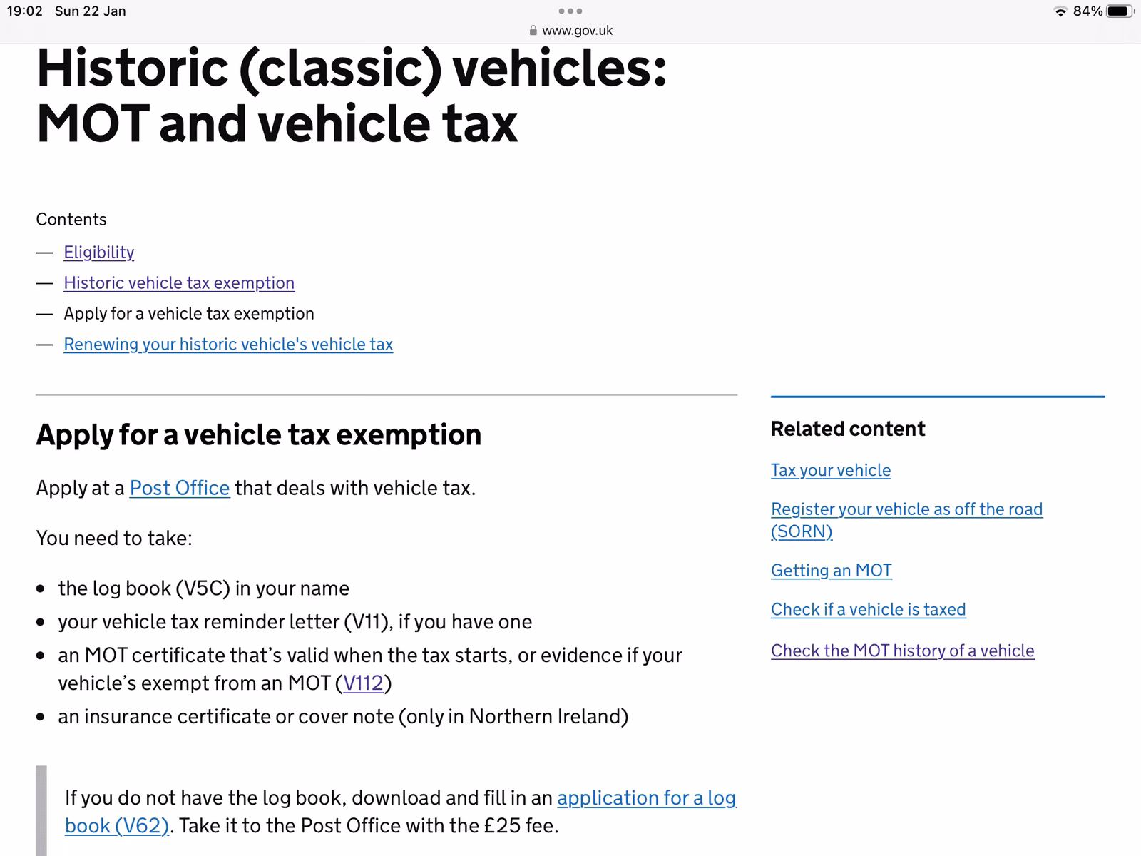 How do I apply for a vehicle exemption?