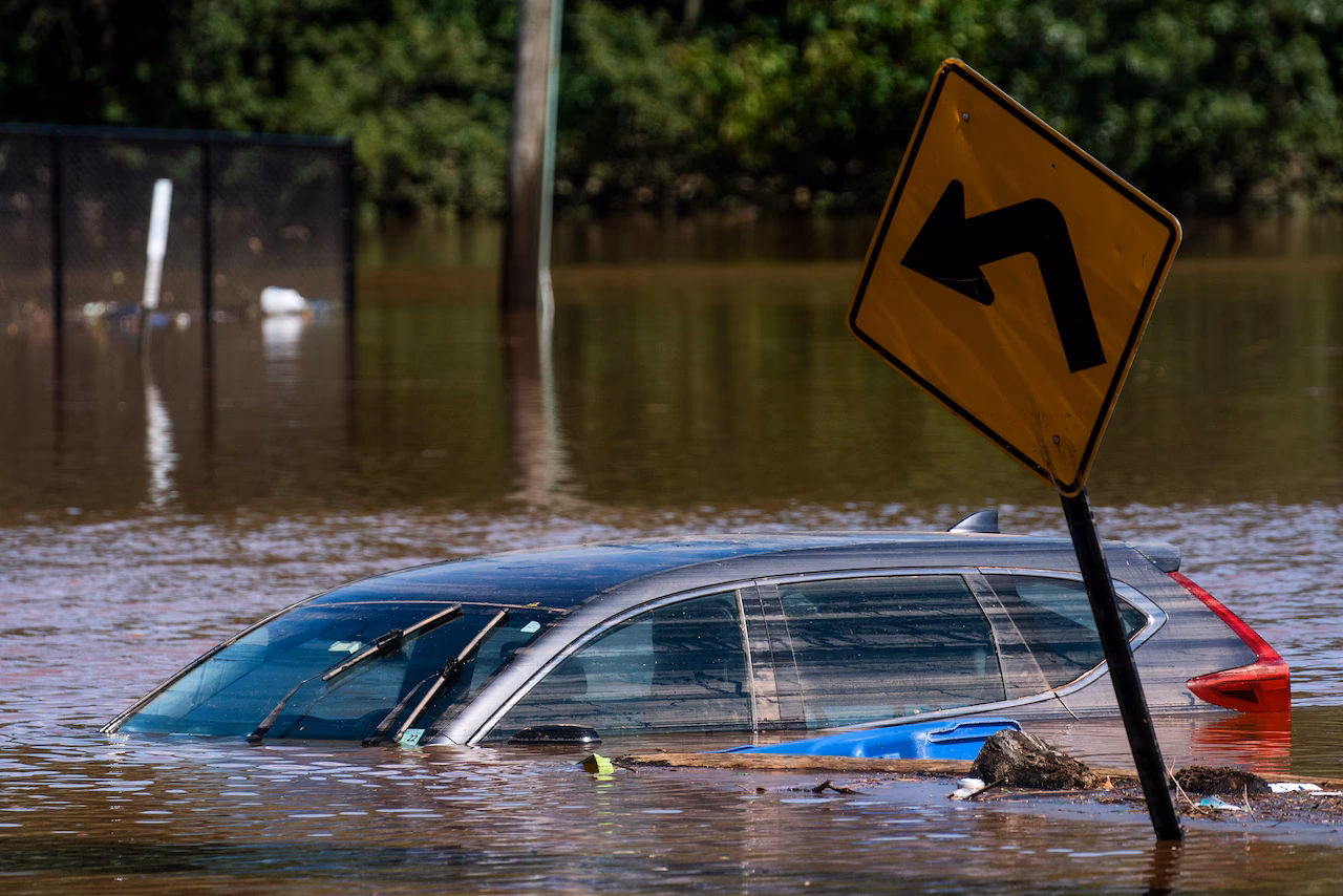 Can a local service center inspect a car for flood damage?