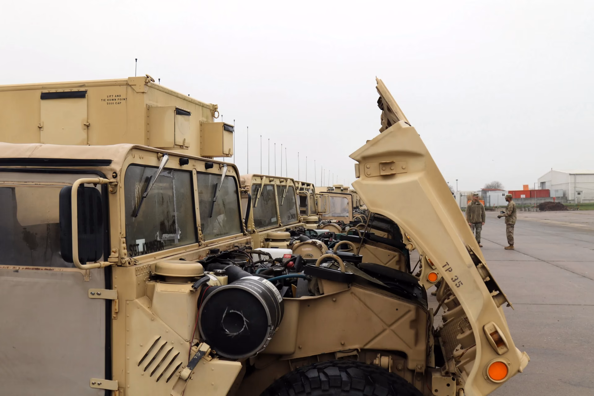 How often do military mechanics service a Humvee?