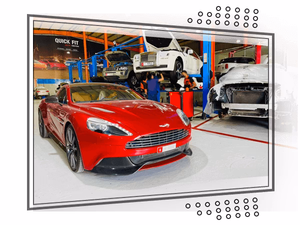 What is the Aston Martin service centre?