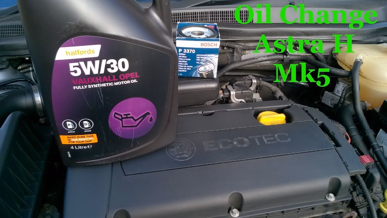 How to change engine oil on Opel Astra H saloon?