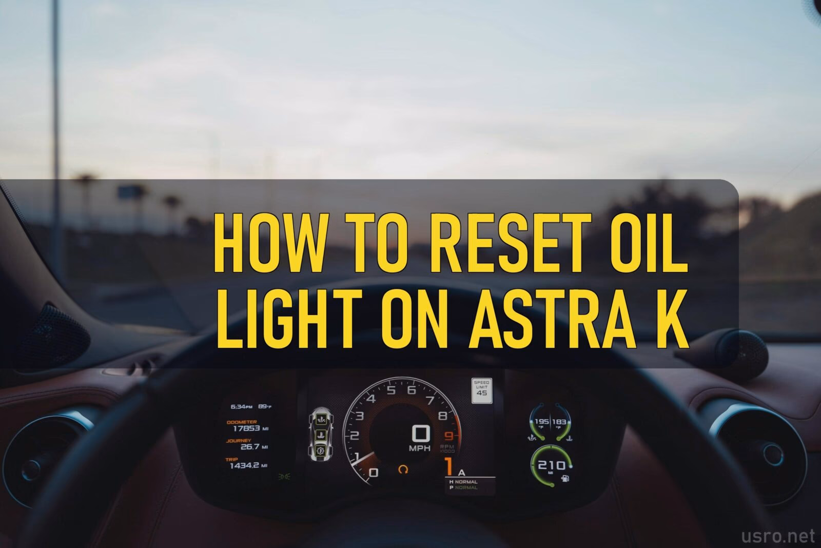 How do I Reset my oil life on an Astra H?