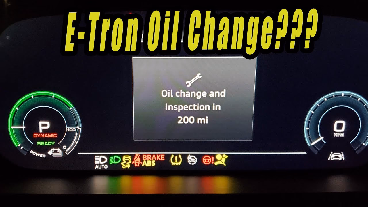 Do Audi e-tron electric SUVs need oil changes?