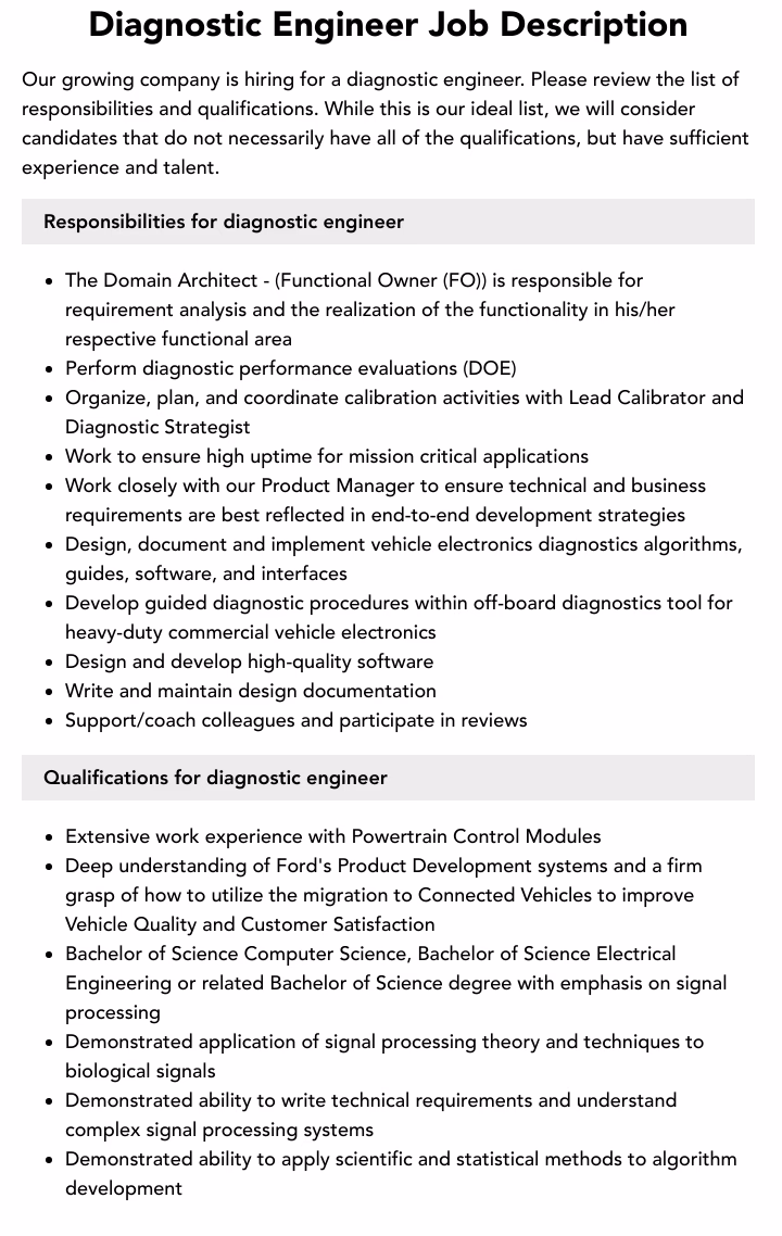 What are the top companies hiring for automotive diagnostic engineer jobs?