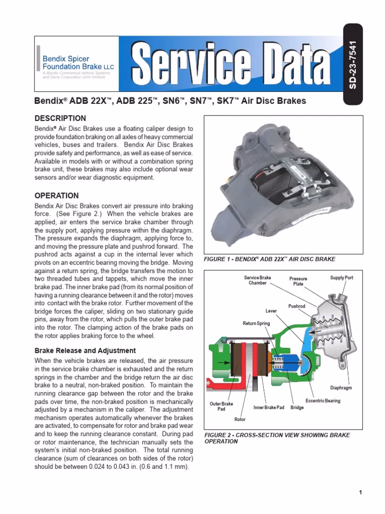What are Bendix air disc brakes?