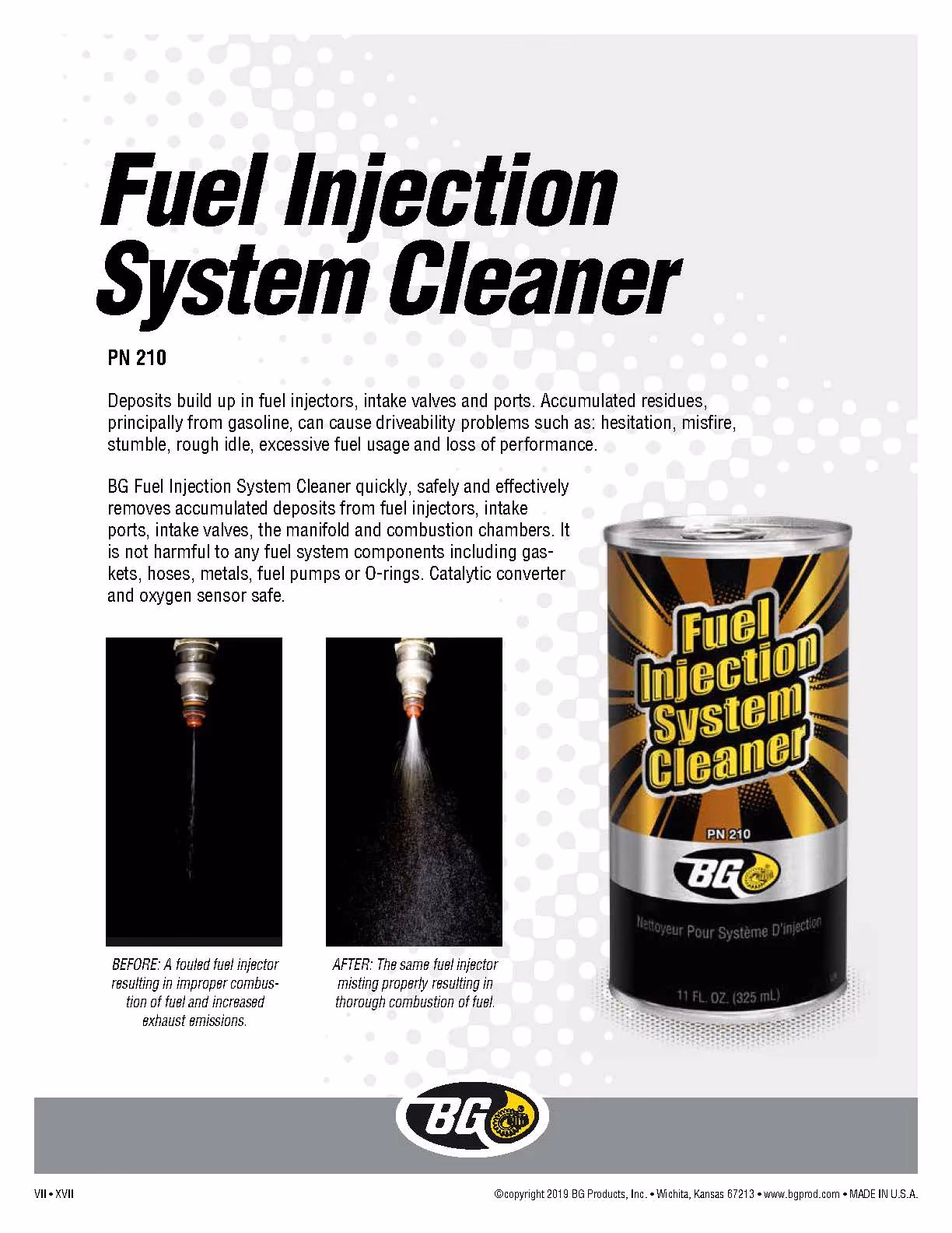 What is BG fuel injection system cleaner?