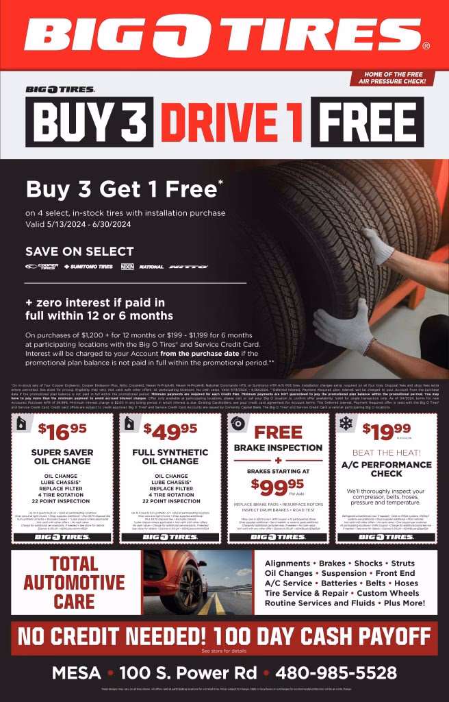 What types of brake repairs does Big O Tires perform?