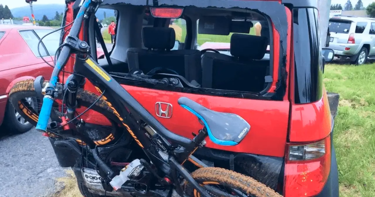 What should you know about riding a bike on a roof rack?