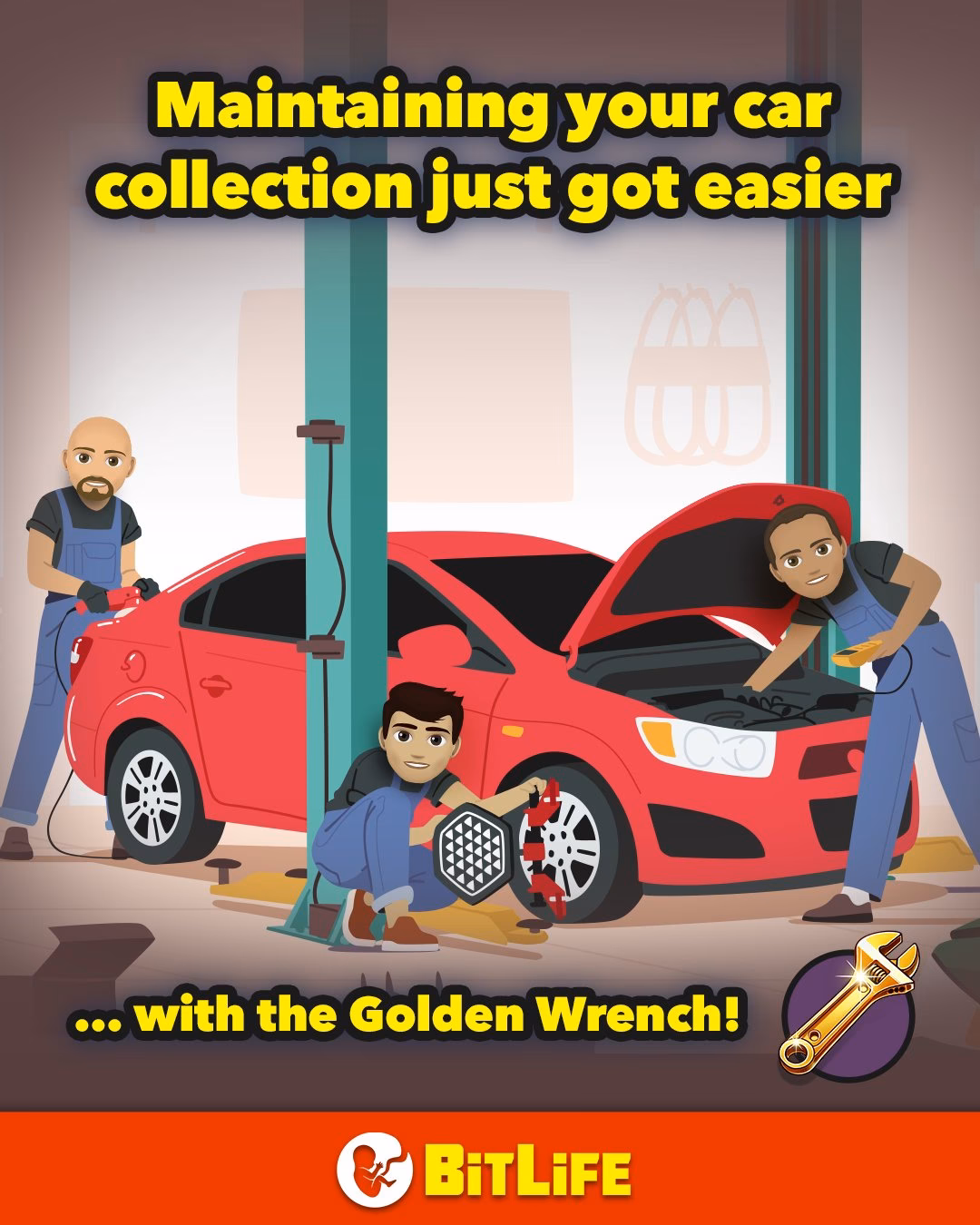 How do you repair a car in BitLife?