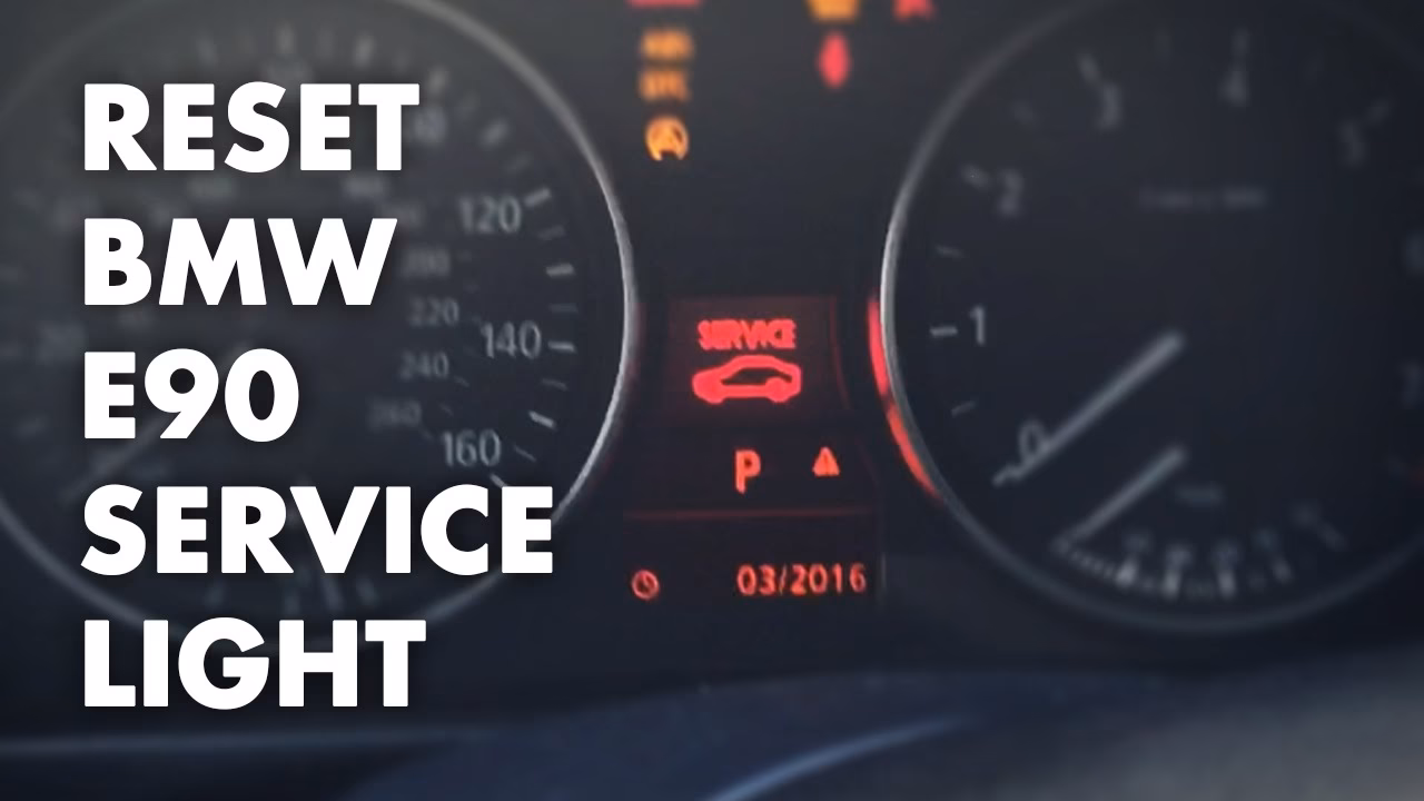 How to reset oil change routine maintenance service light on BMW 3 Series E90?