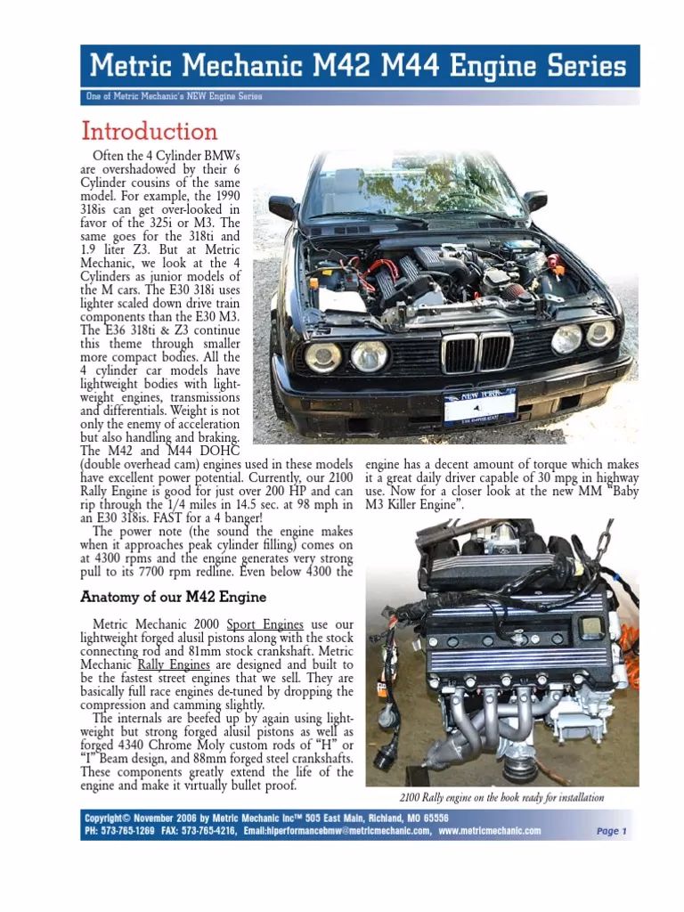 What are the options for a mm 228 engine?