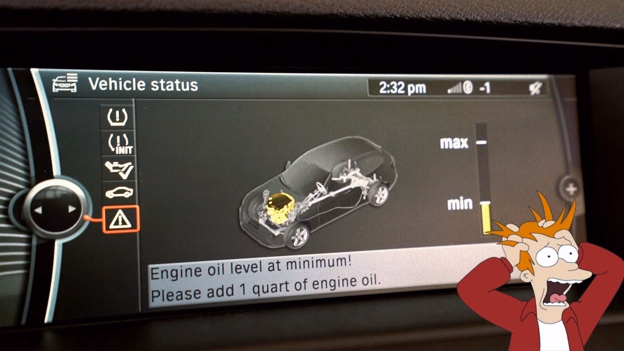 What does the engine oil light on my BMW mean?