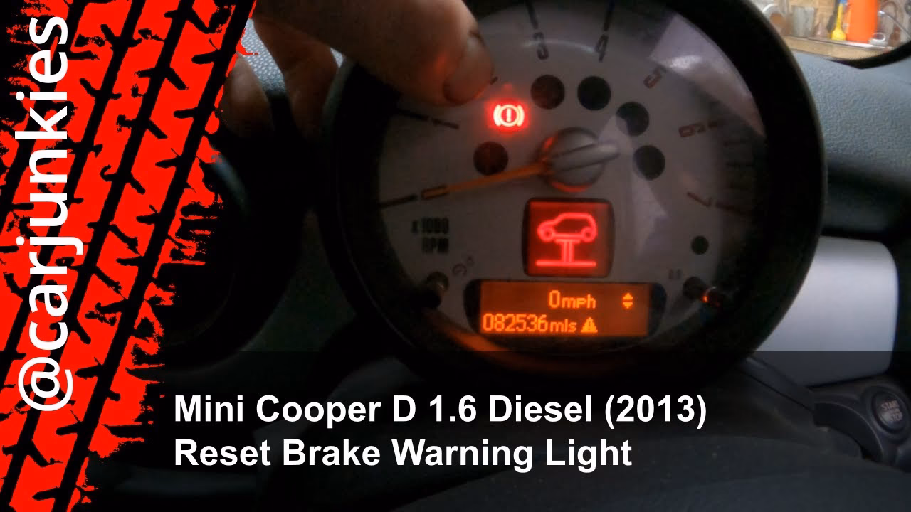 How to reset brake pad warning light on Mini Cooper F56 (2014-2023)?