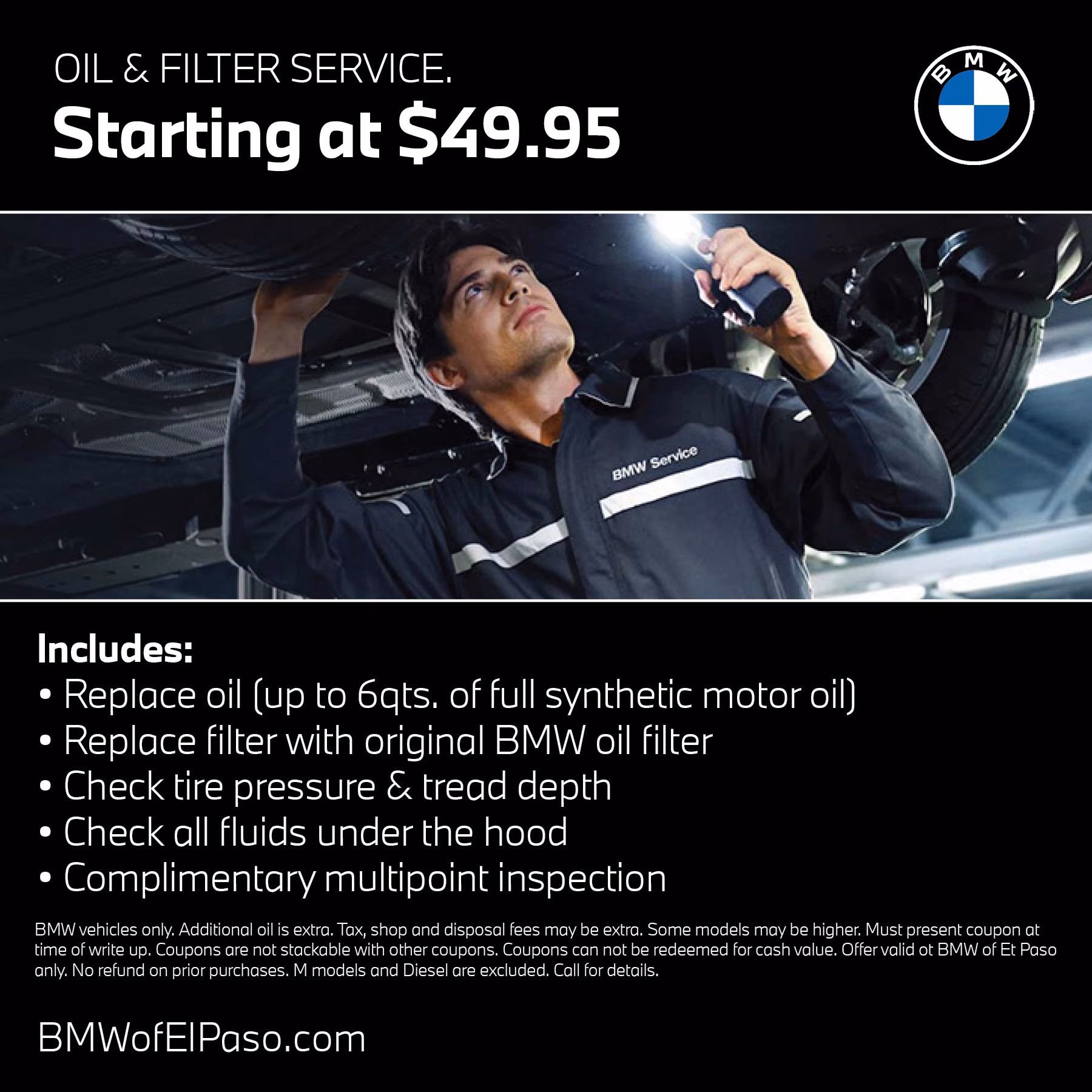 Do BMW mechanics do oil changes in El Paso?