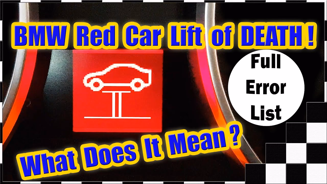 What causes a red car on a lift symbol?