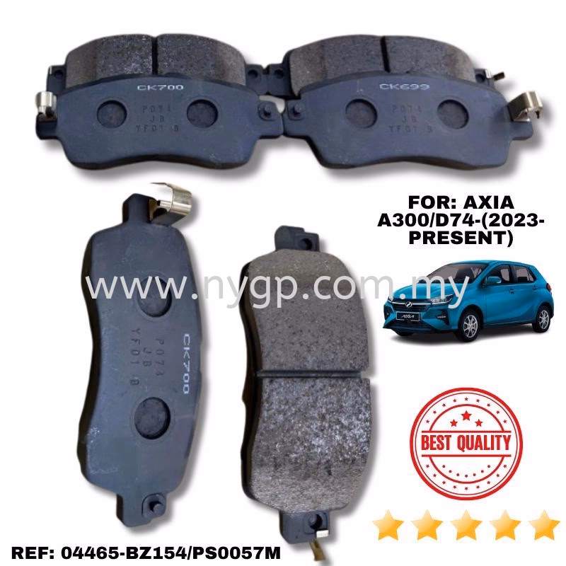 What brake pads for Perodua Axia d88n?
