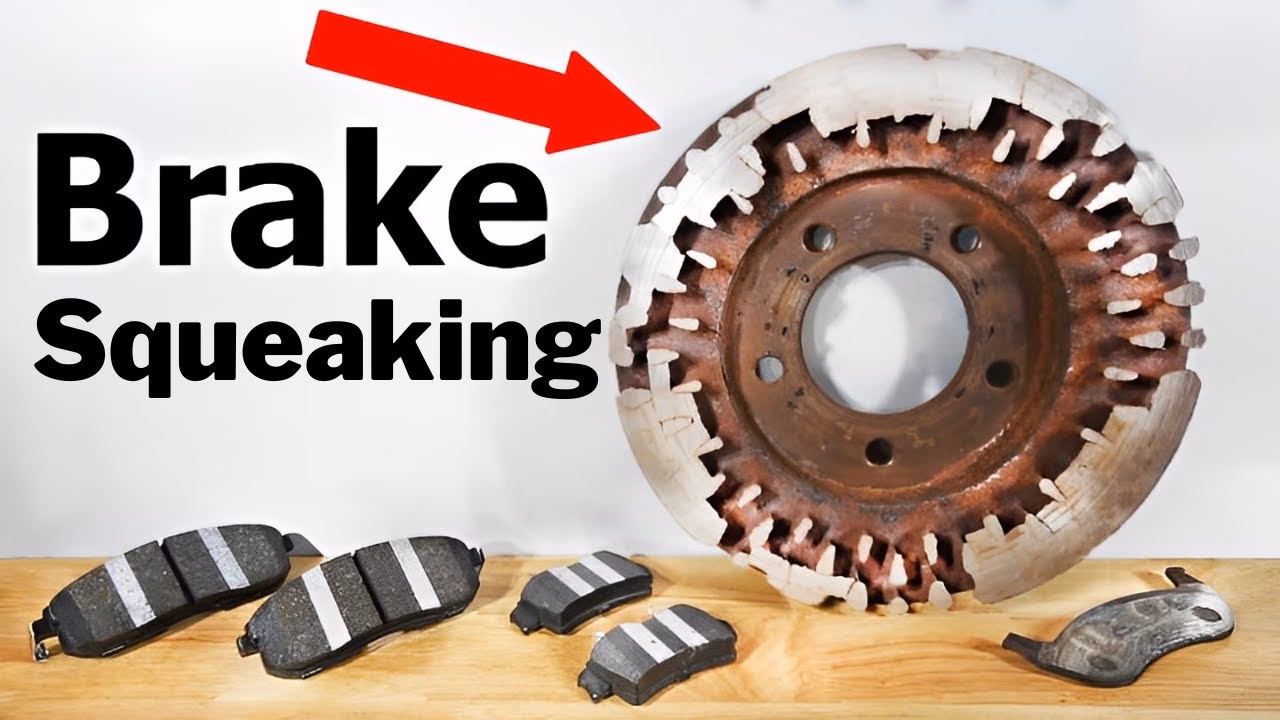 What causes a squealing noise on a brake caliper?