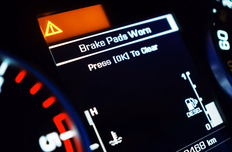 Why does the dashboard brake system warning light keep flashing?