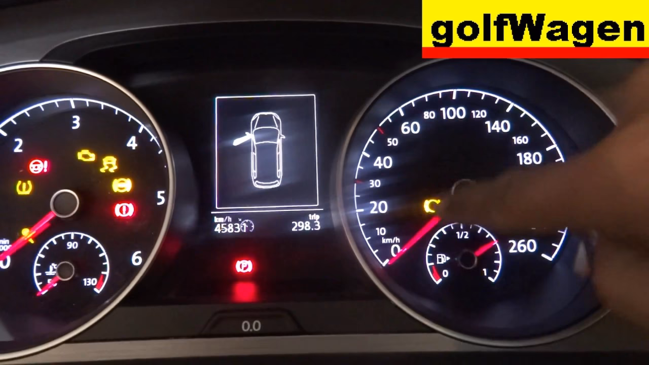 What does a warning light on a Volkswagen mean?