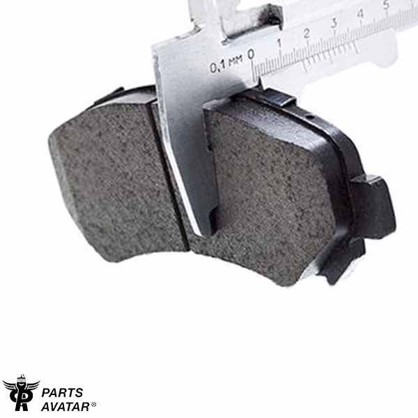 How do you measure brake pad thickness?