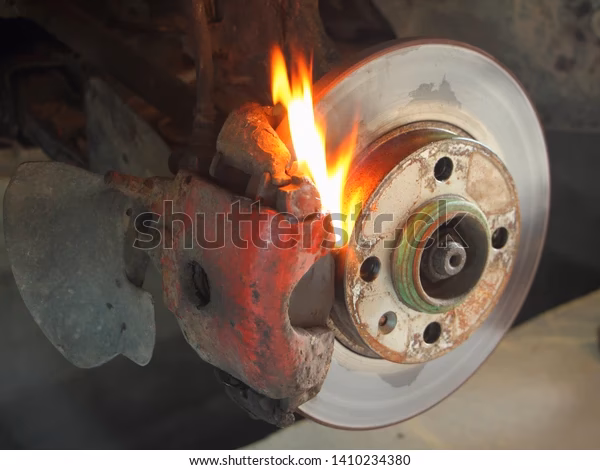 Can brake rotors cause a fire?