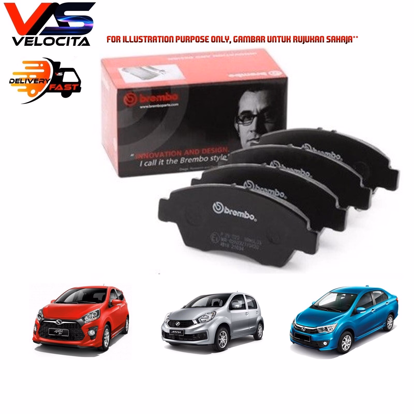 Which front brake pads for Perodua Myvi?