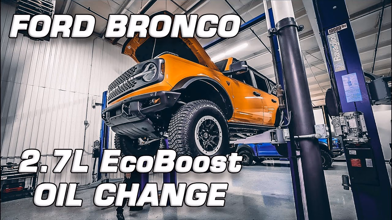 How do you remove oil from a Bronco?