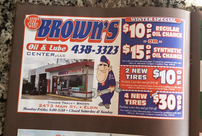 Who is brown's oil & lube?