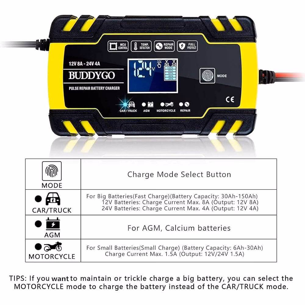 How does buddygo car battery charger work?