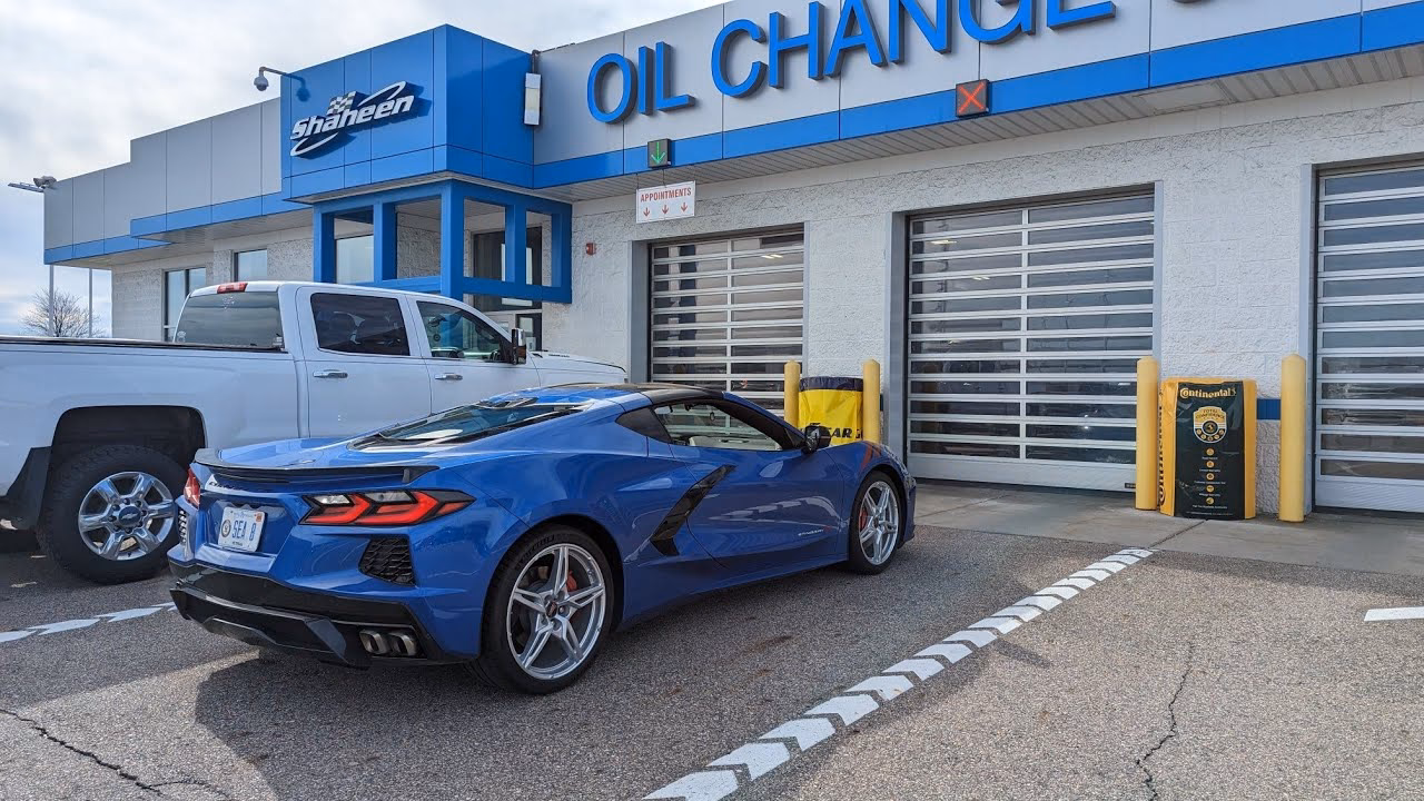 What does the first service visit cover for a 2020-2022 Corvette?