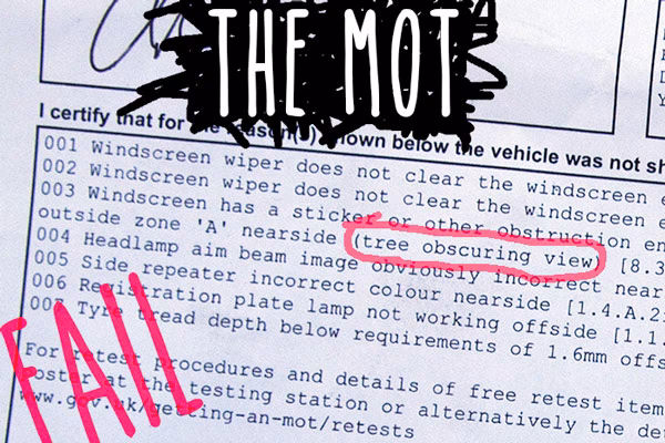 Why did my camper van fail the MOT?