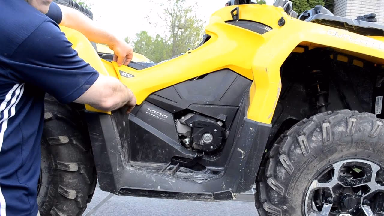 How do you change oil on a Can-Am Outlander 1000 XMR?