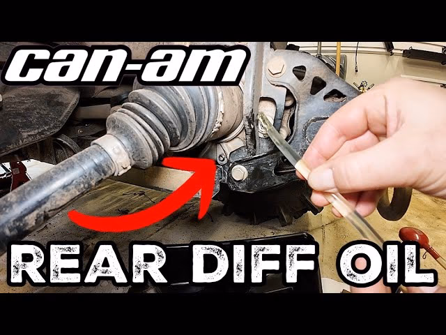 How do I reinstall the diff oil on a Can-Am Outlander?