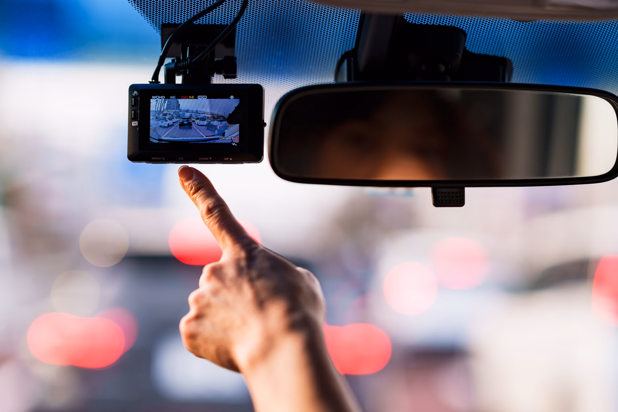 What happens if you put a dash cam in zone a?