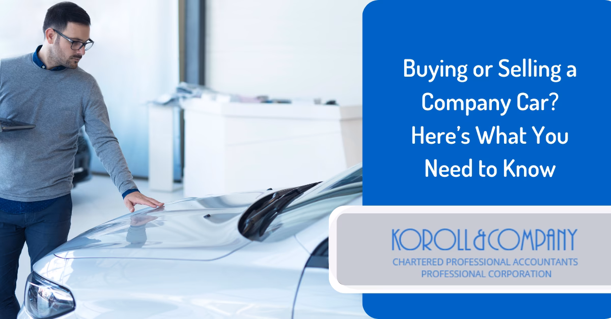 Can a company purchase a car through a business account?