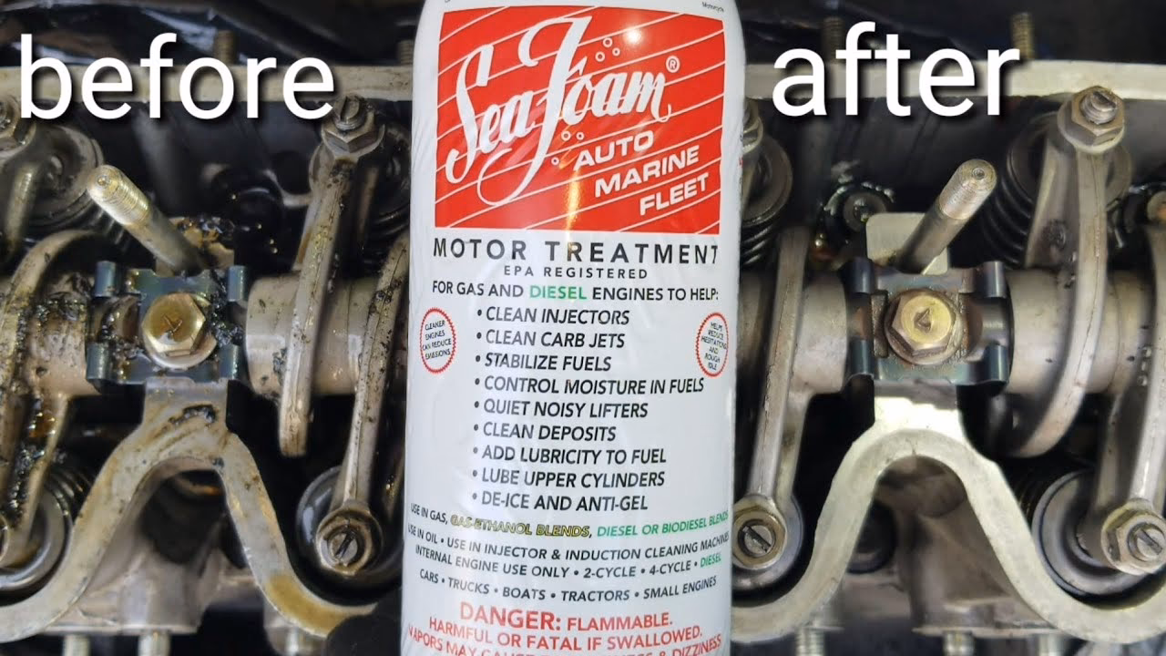 How long do you put Seafoam in engine oil?