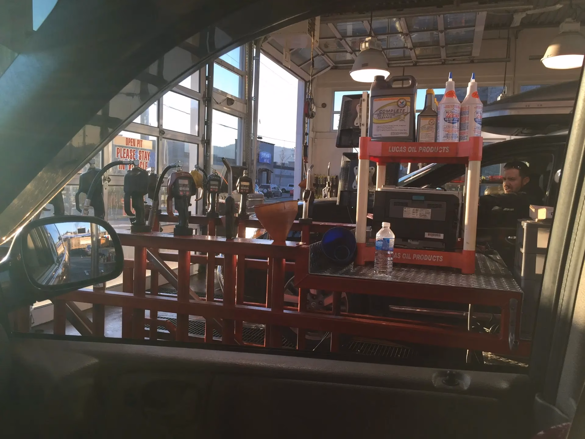 How long is the drive through oil change service?