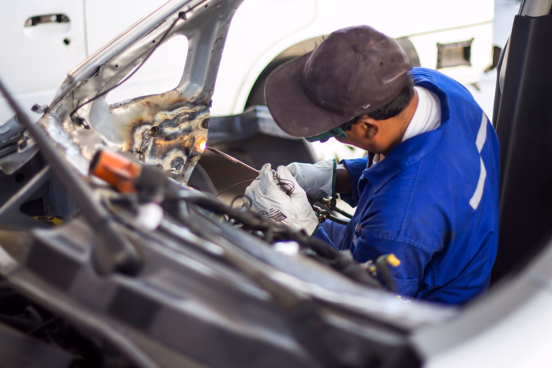 How is a car repaired after an accident?