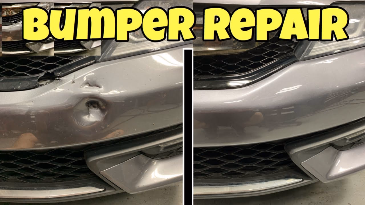 How do you fix a dented bumper?