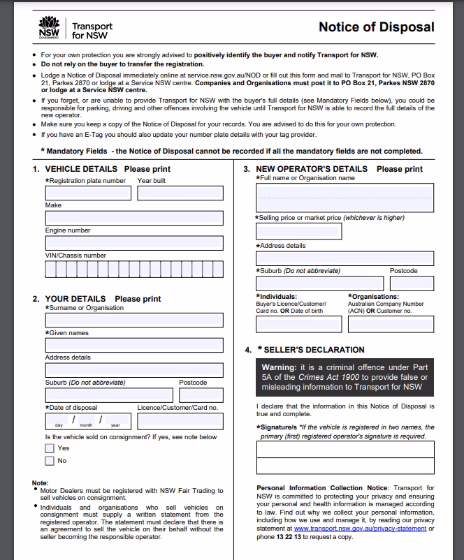 Where can I dispose of a non-running car in NSW?