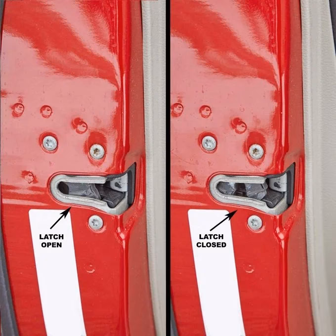 What should I do if my front door won't latch right?